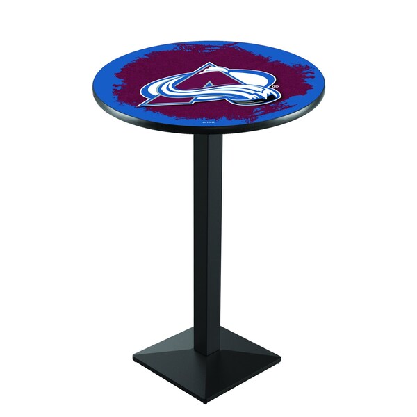 42" Blk Wrinkle Colorado Avalanche Pub Table